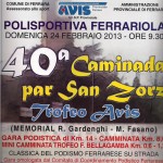 Rinviata la Caminada par San Zorz
