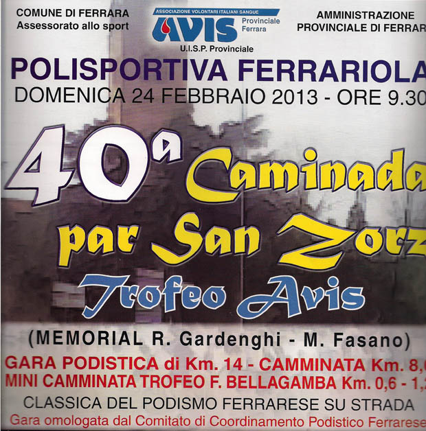Rinviata la Caminada par San Zorz