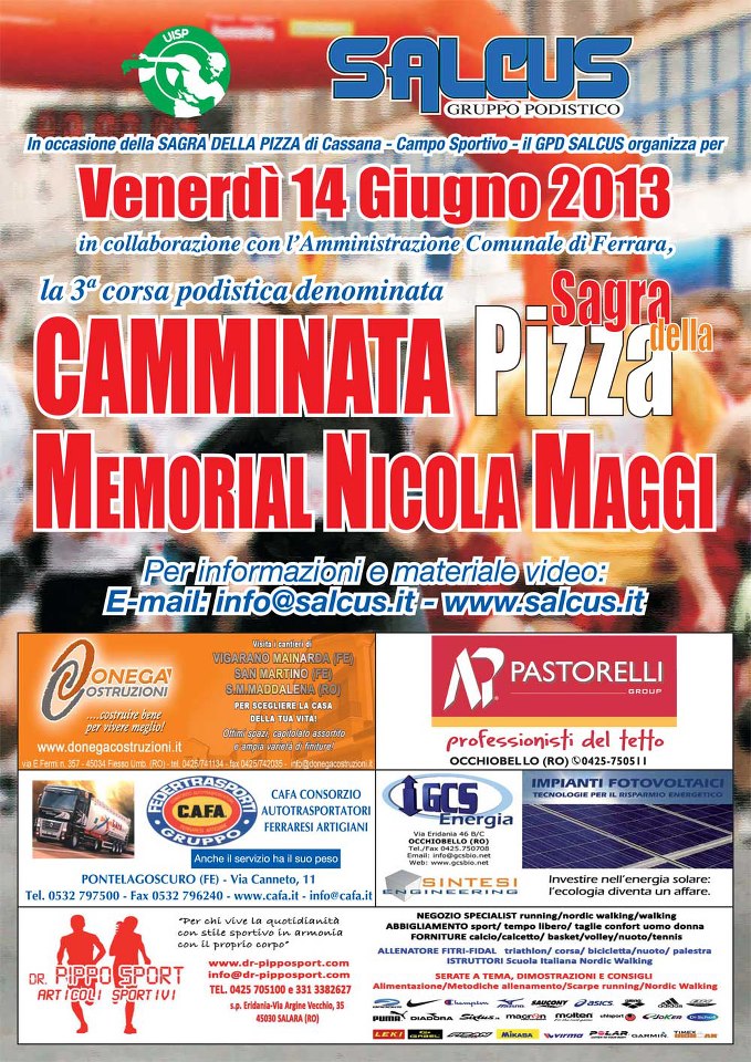 Camminata Sagra della Pizza anche il 1°uomo e 1°donna buono soggiorno