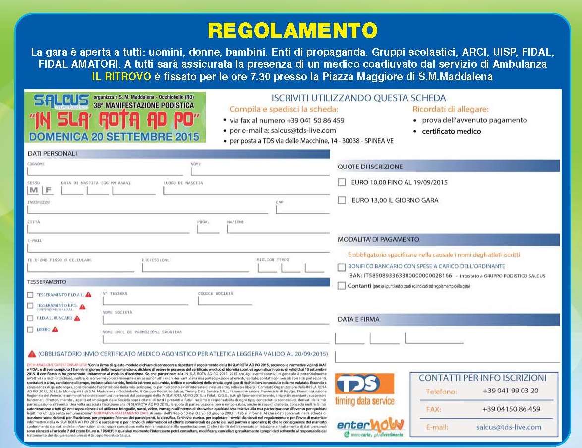Info iscrizioni gara