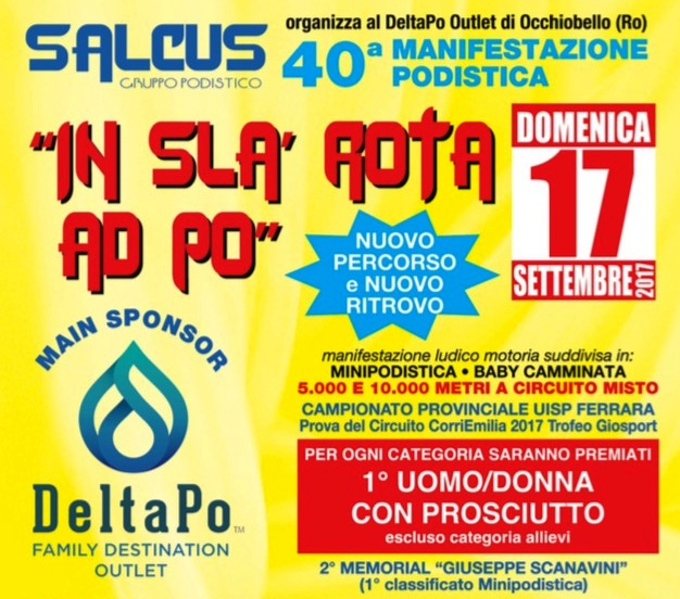 Tutti di corsa alla 40^ 'IN SLA ROTA AD PO'