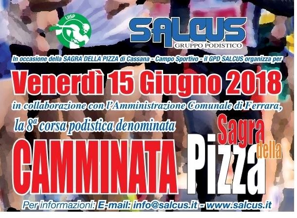 Tutto pronto per la Camminata Sagra della Pizza