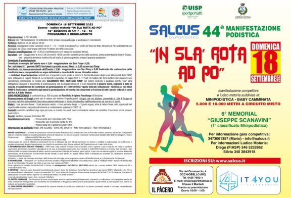 ISCRIZIONI IN SLA ROTA AD PO